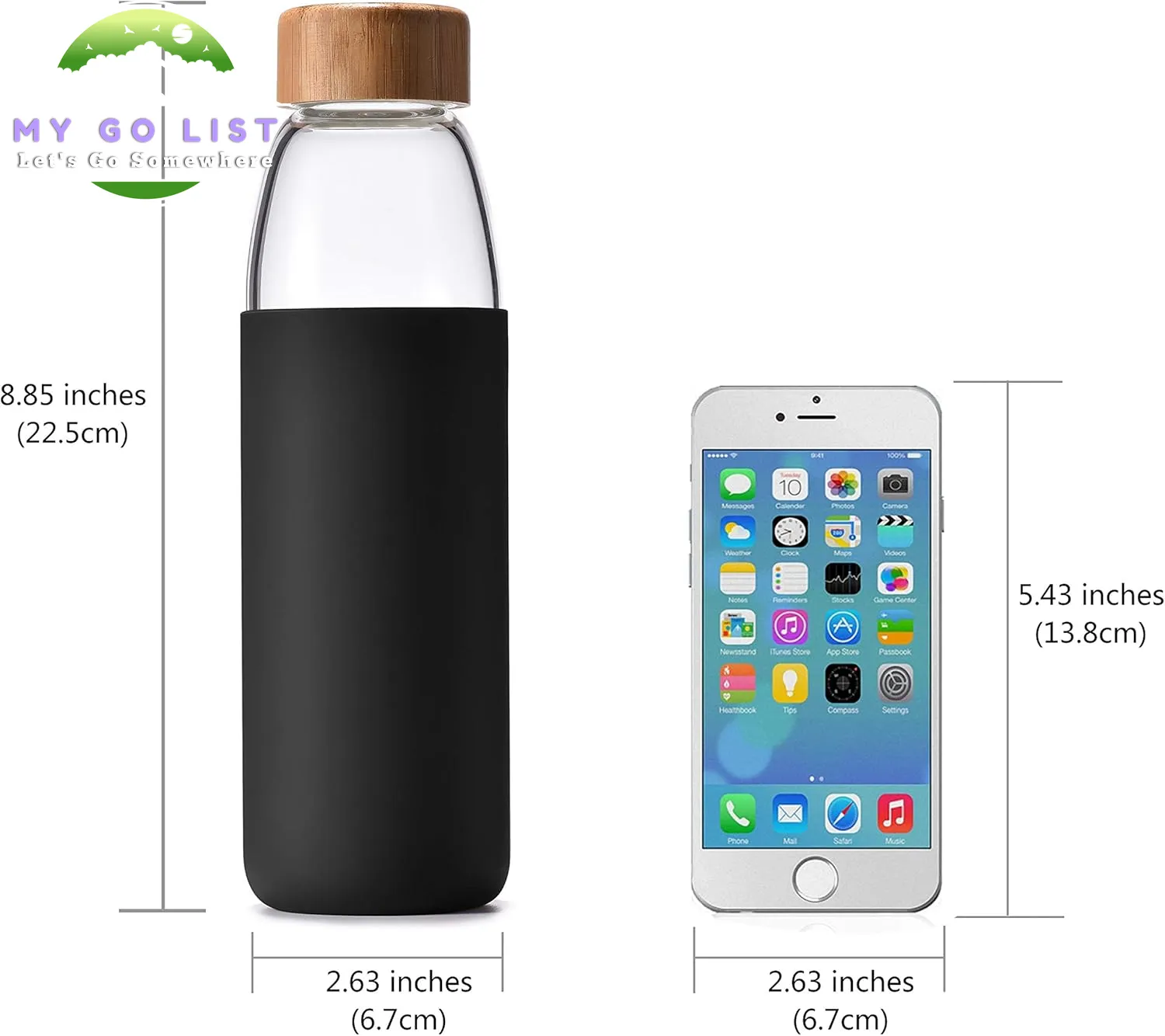 18 Oz Borosilicate Glass & Bamboo