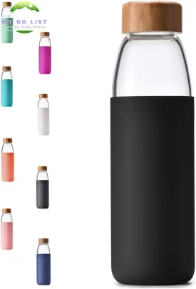 18 Oz Borosilicate Glass & Bamboo
