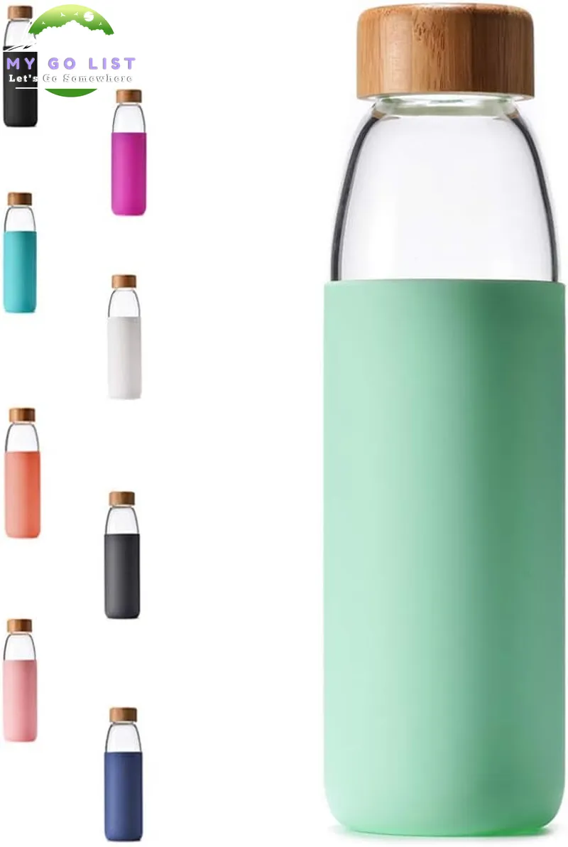 18 Oz Borosilicate Glass & Bamboo