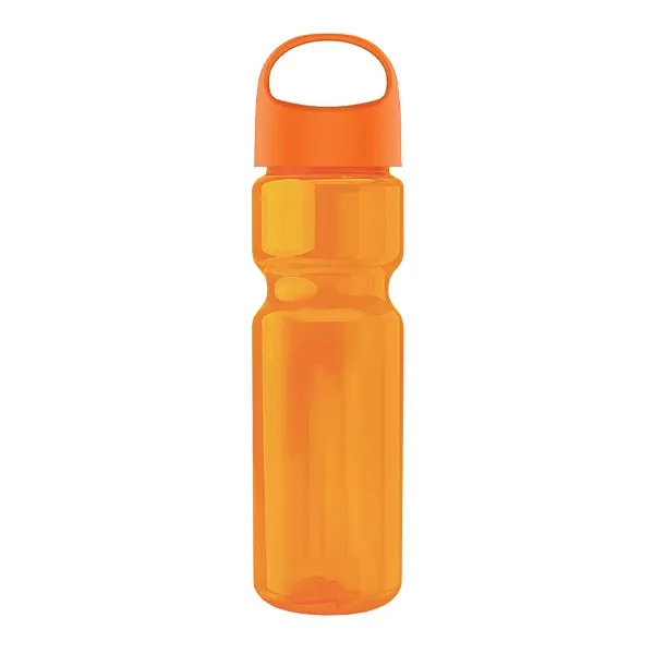 28 Oz. Champion Transparent Bottle - Oval Crest Lid (Q253722)