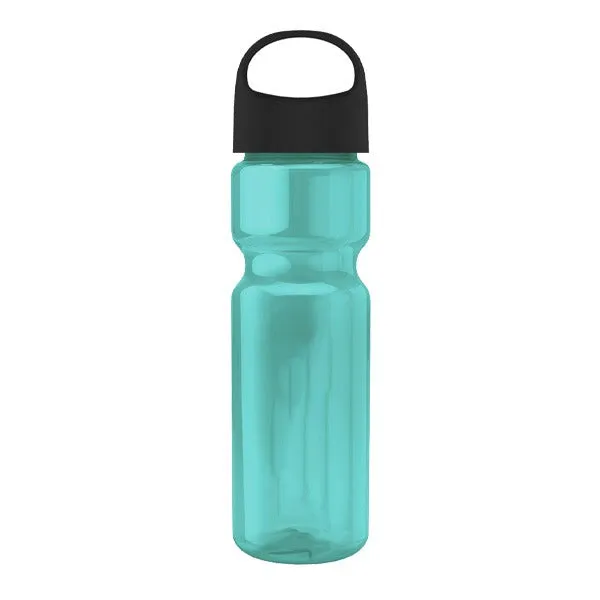28 Oz. Champion Transparent Bottle - Oval Crest Lid (Q253722)