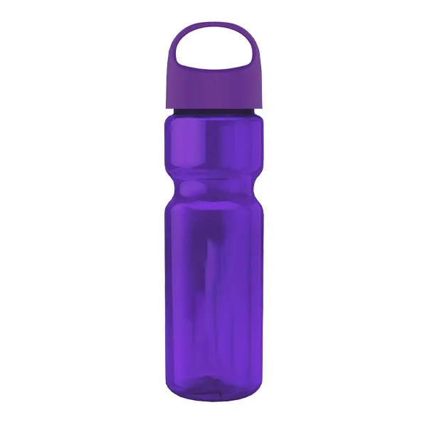 28 Oz. Champion Transparent Bottle - Oval Crest Lid (Q253722)