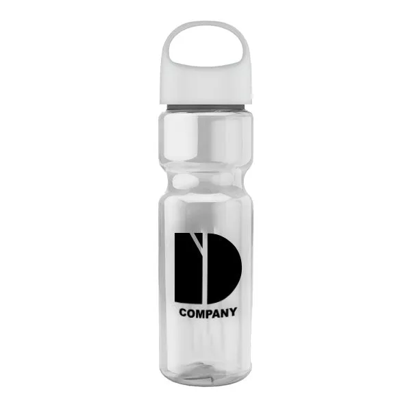 28 Oz. Champion Transparent Bottle - Oval Crest Lid (Q253722)