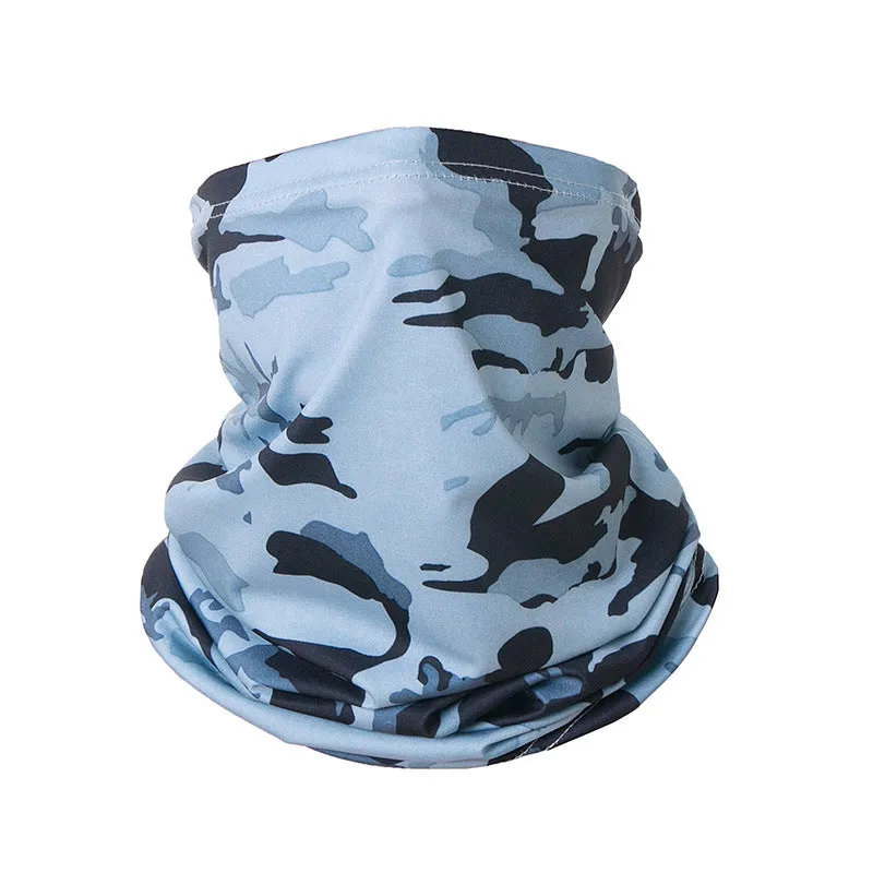 2PCs Headscarf Breathable Sweat Absorbing Ice Silk Neck Bandana Head Cover Sun Protection Mask