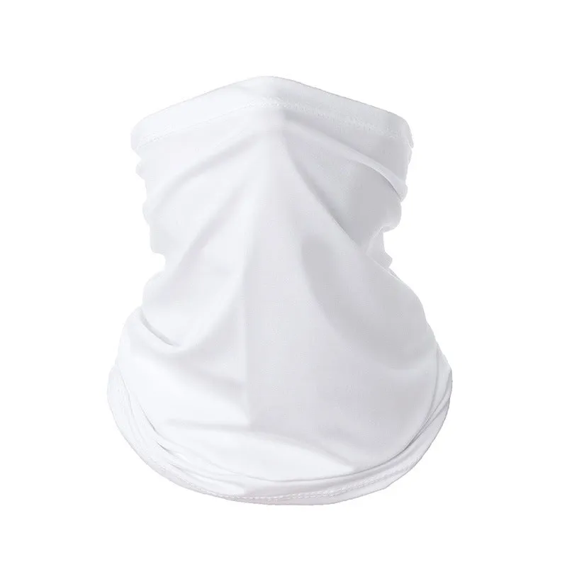 2PCs Headscarf Breathable Sweat Absorbing Ice Silk Neck Bandana Head Cover Sun Protection Mask