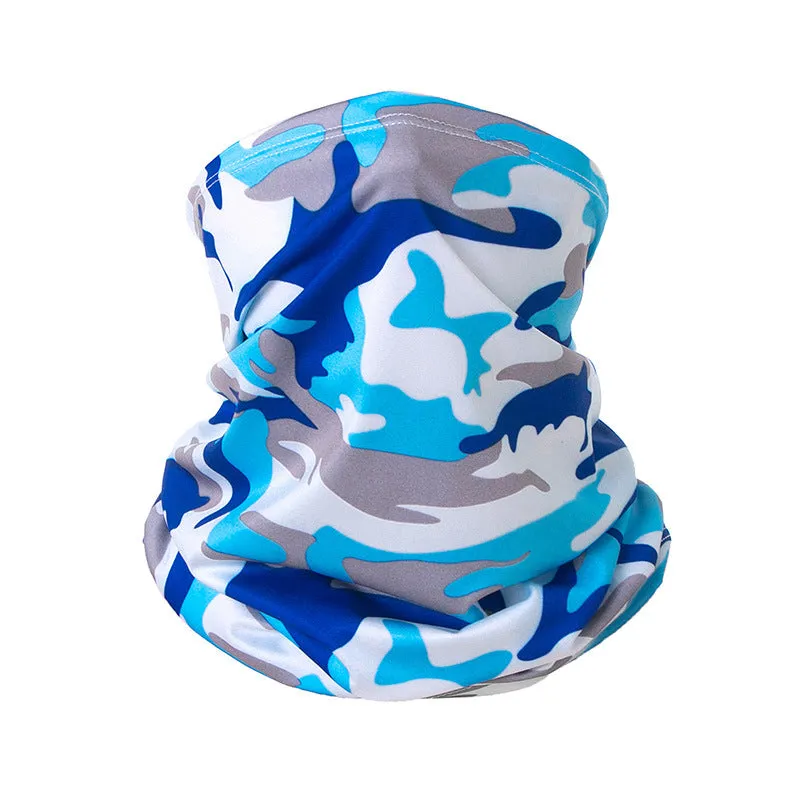 2PCs Headscarf Breathable Sweat Absorbing Ice Silk Neck Bandana Head Cover Sun Protection Mask
