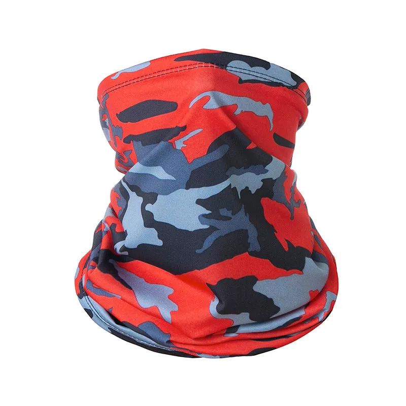 2PCs Headscarf Breathable Sweat Absorbing Ice Silk Neck Bandana Head Cover Sun Protection Mask