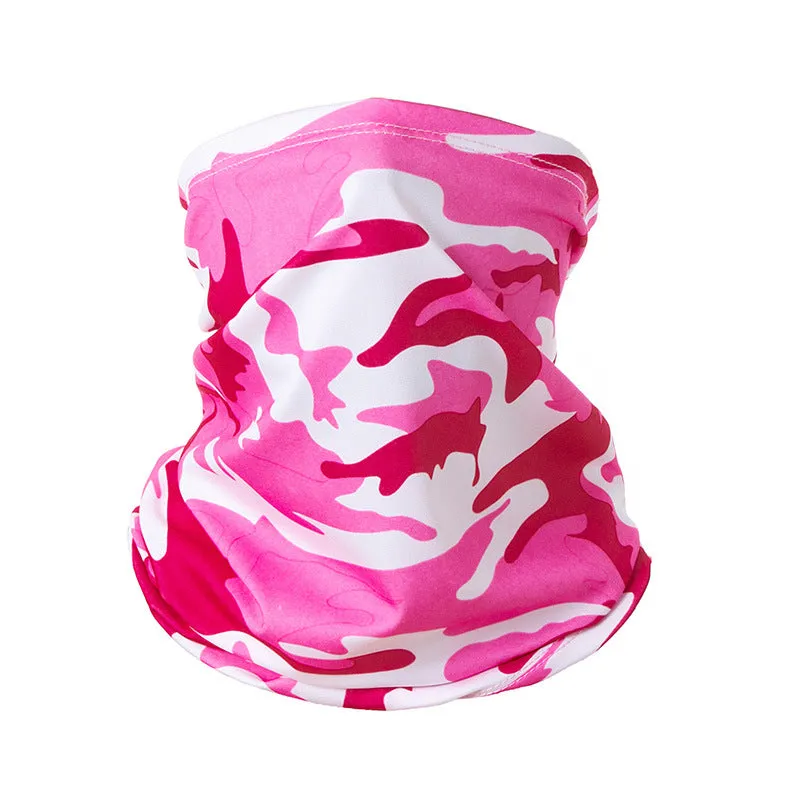 2PCs Headscarf Breathable Sweat Absorbing Ice Silk Neck Bandana Head Cover Sun Protection Mask