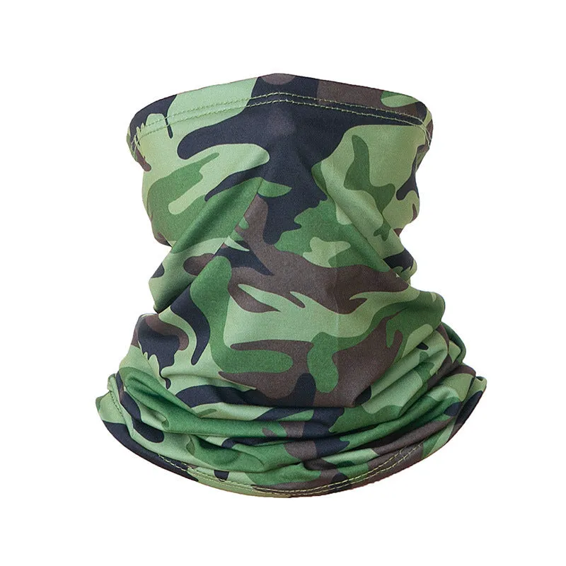 2PCs Headscarf Breathable Sweat Absorbing Ice Silk Neck Bandana Head Cover Sun Protection Mask