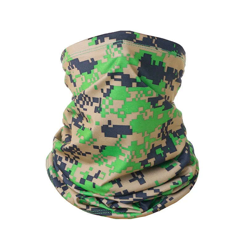 2PCs Headscarf Breathable Sweat Absorbing Ice Silk Neck Bandana Head Cover Sun Protection Mask