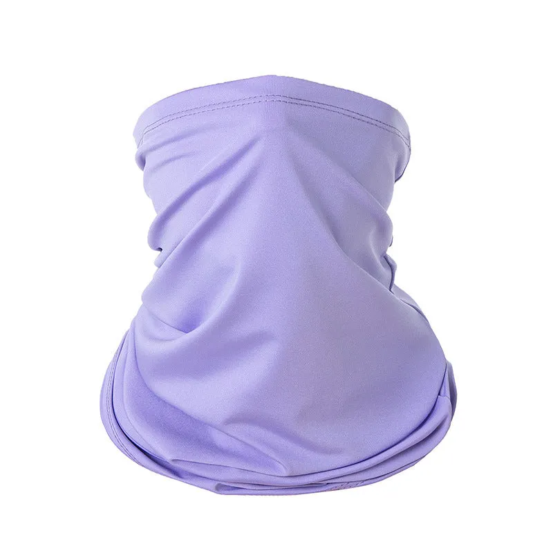 2PCs Headscarf Breathable Sweat Absorbing Ice Silk Neck Bandana Head Cover Sun Protection Mask