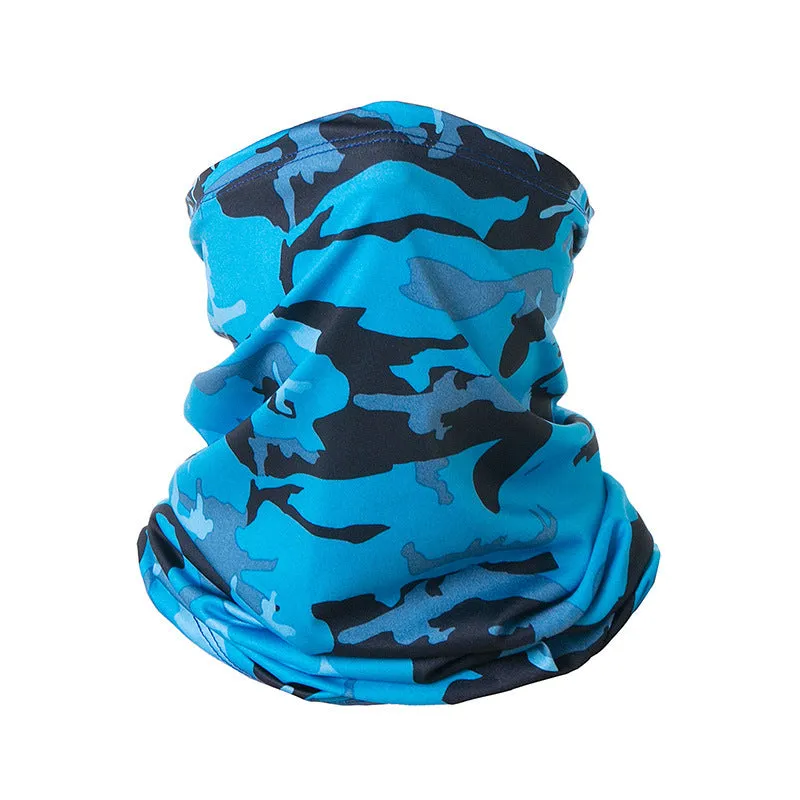 2PCs Headscarf Breathable Sweat Absorbing Ice Silk Neck Bandana Head Cover Sun Protection Mask
