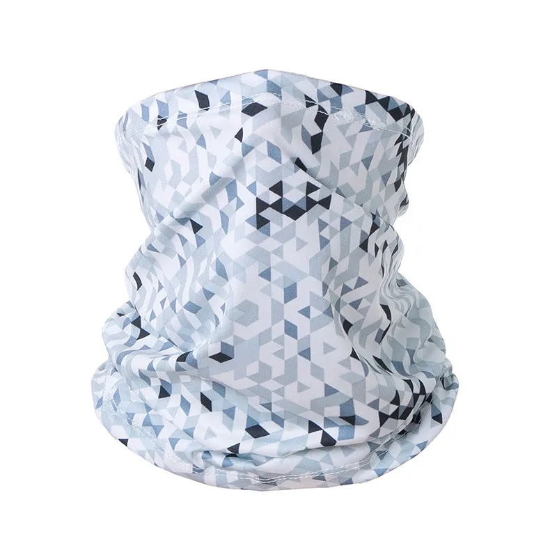 2PCs Headscarf Breathable Sweat Absorbing Ice Silk Neck Bandana Head Cover Sun Protection Mask