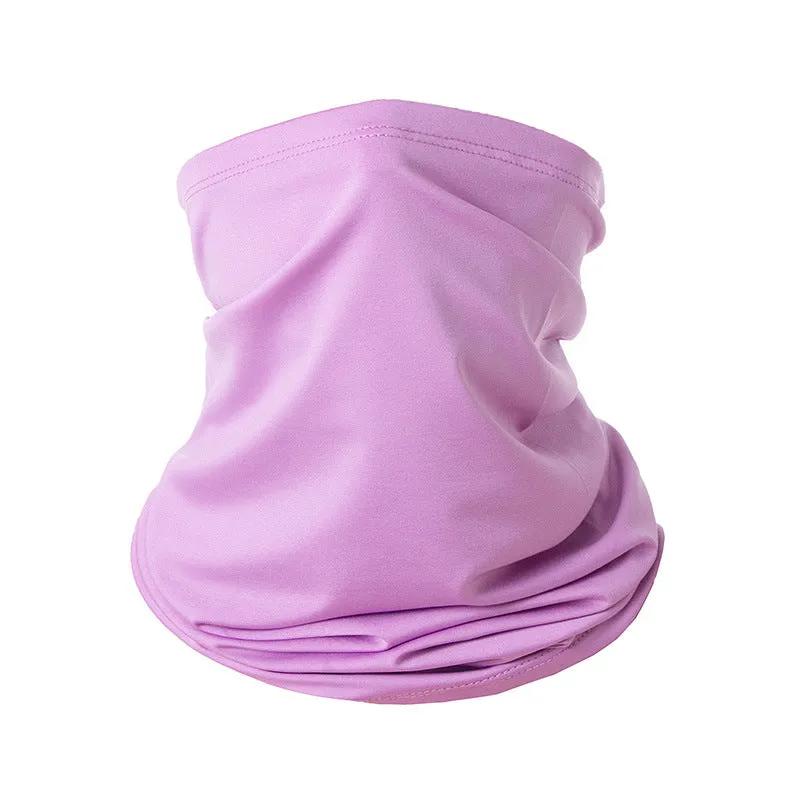 2PCs Headscarf Breathable Sweat Absorbing Ice Silk Neck Bandana Head Cover Sun Protection Mask
