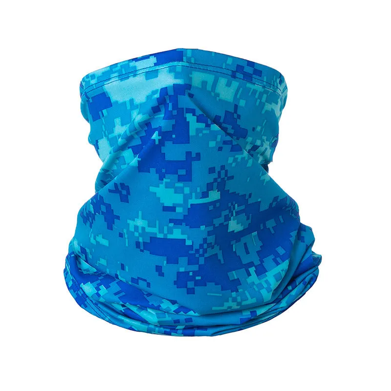 2PCs Headscarf Breathable Sweat Absorbing Ice Silk Neck Bandana Head Cover Sun Protection Mask