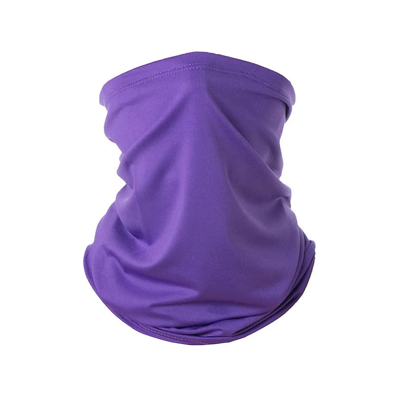 2PCs Headscarf Breathable Sweat Absorbing Ice Silk Neck Bandana Head Cover Sun Protection Mask