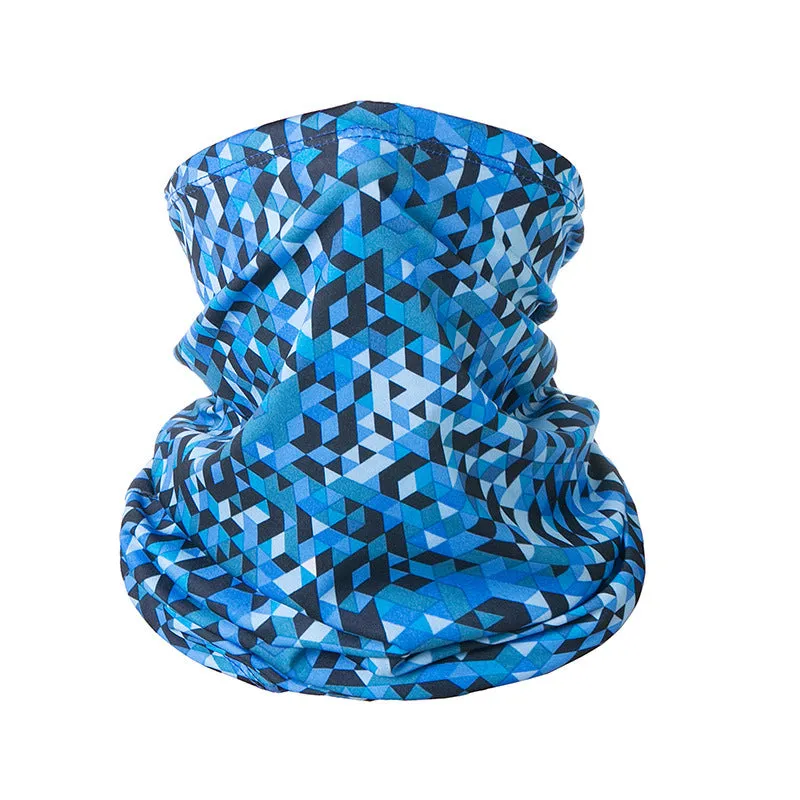 2PCs Headscarf Breathable Sweat Absorbing Ice Silk Neck Bandana Head Cover Sun Protection Mask
