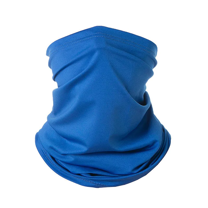 2PCs Headscarf Breathable Sweat Absorbing Ice Silk Neck Bandana Head Cover Sun Protection Mask