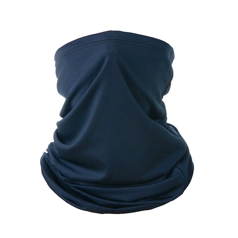 2PCs Headscarf Breathable Sweat Absorbing Ice Silk Neck Bandana Head Cover Sun Protection Mask