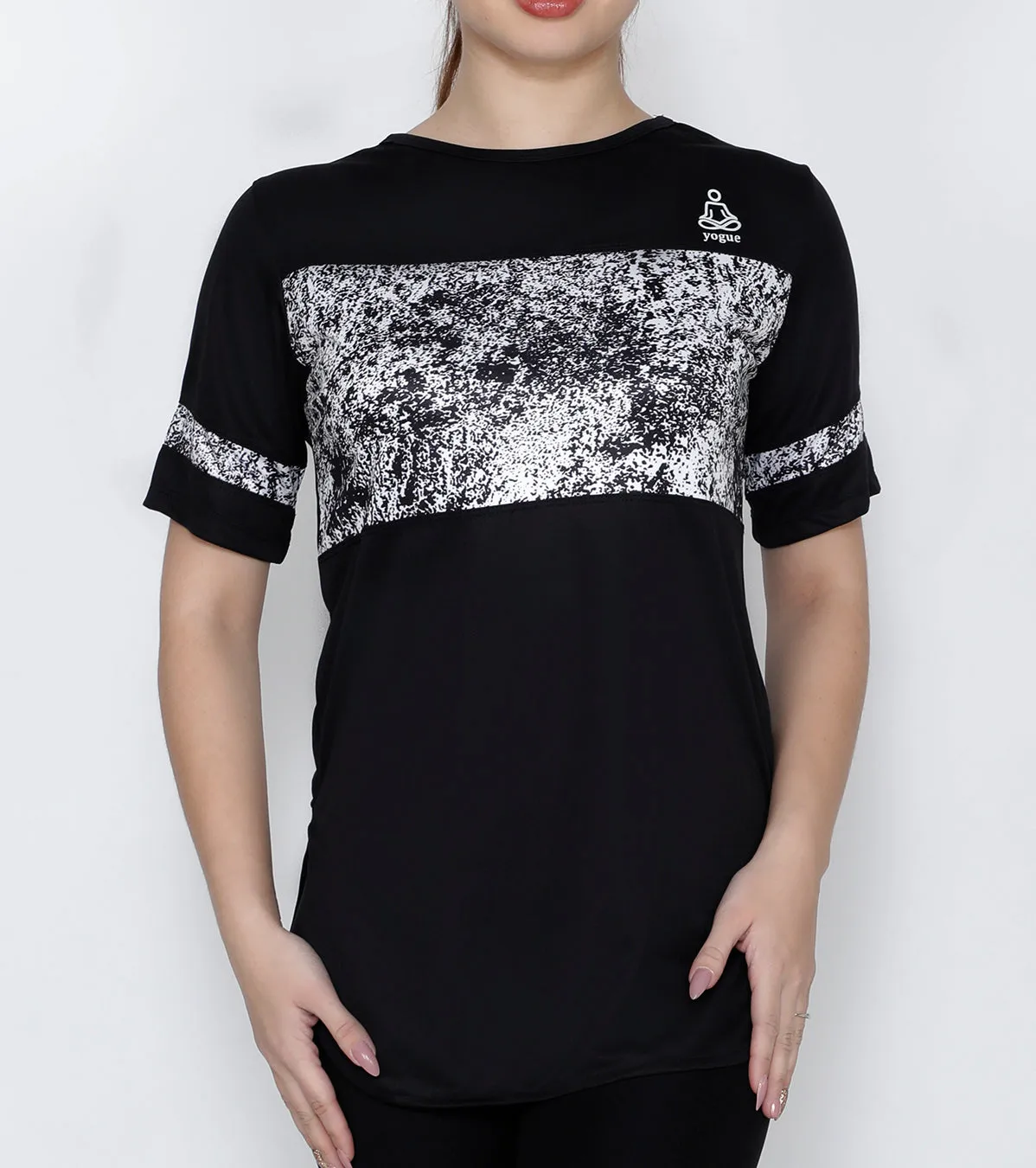 Black & White Spraypaint Long T-Shirt