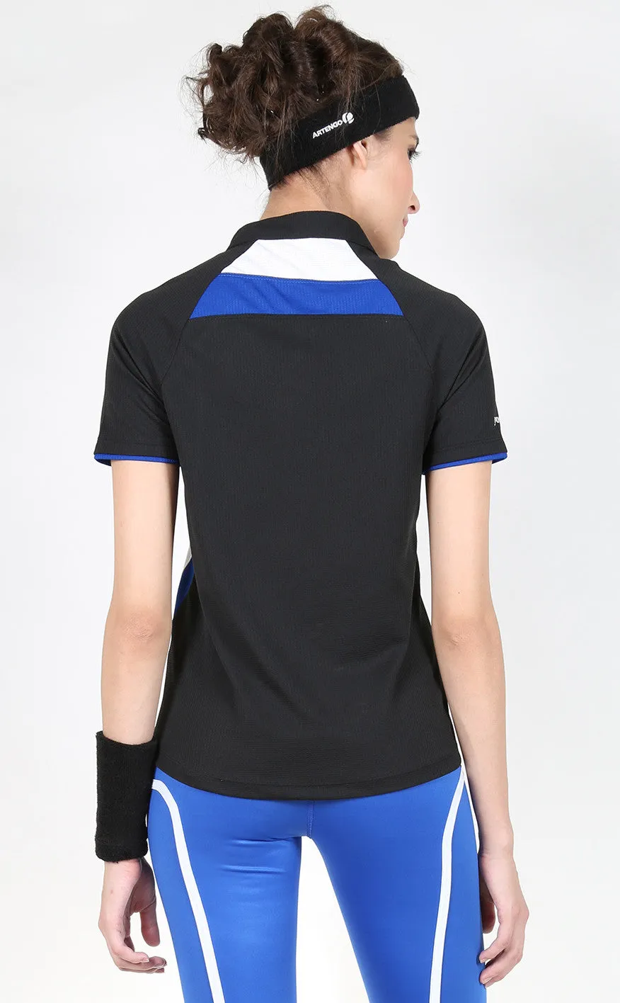Black Buttoned T-shirt