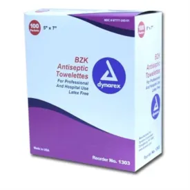 BZK Antiseptic Towelettes - Box of 100