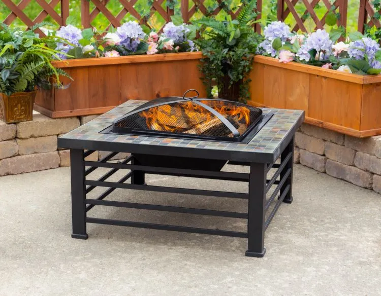 Cascade Square Slate Fire Pit
