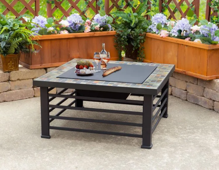 Cascade Square Slate Fire Pit