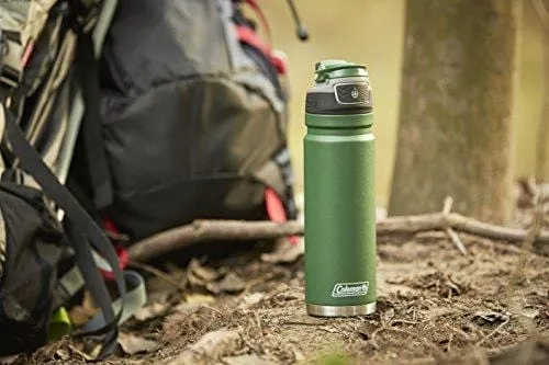 Coleman FreeFlow AUTOSEAL Insulated Stainless Steel Water Bottle, Black, 40 oz.