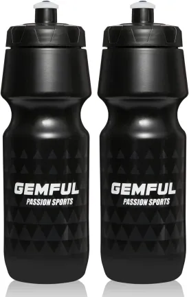 GEMFUL Bike Water Bottle BPA Free 750 Ml 2 Pack
