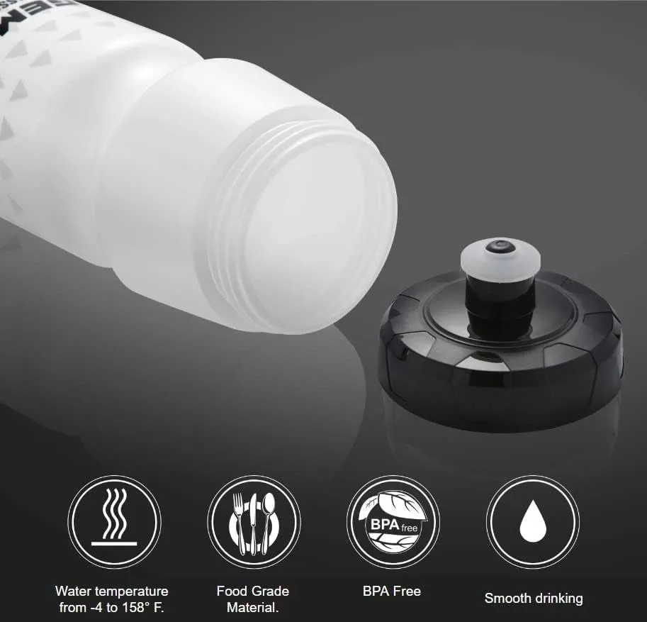 GEMFUL Bike Water Bottle BPA Free 750 Ml 2 Pack