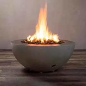 Gravity 36" W Brown Round Concrete CSA Electronic Ignition On/Off Propane Gas Fire Pit - SD-FP-GRAV-3616-BRN-ELECCSAOO-LP by Starfire Designs