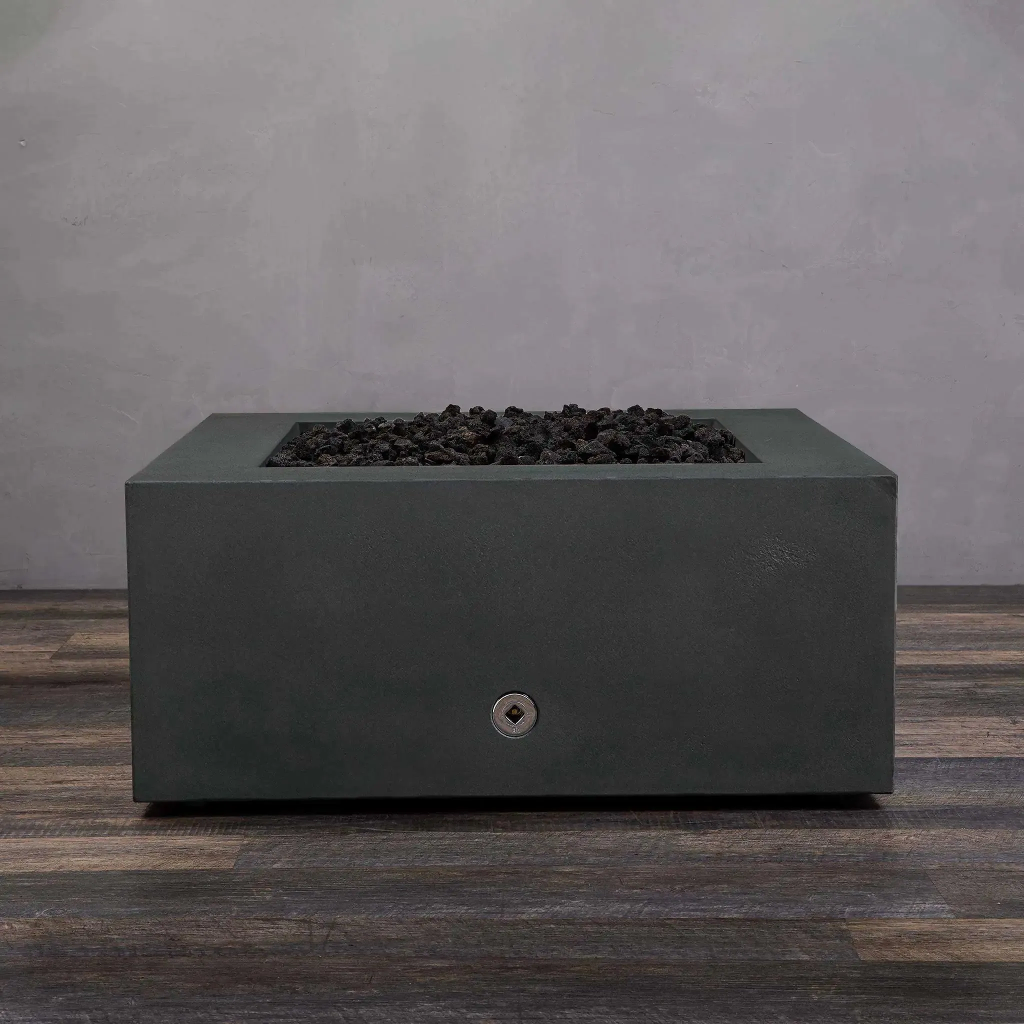 Gravity 36" W Graphite Square Concrete CSA Electronic Ignition On/Off Natural Gas Fire Pit - SD-FP-GRAV-363616-GRPH-ELECCSAOO-NG by Starfire Designs