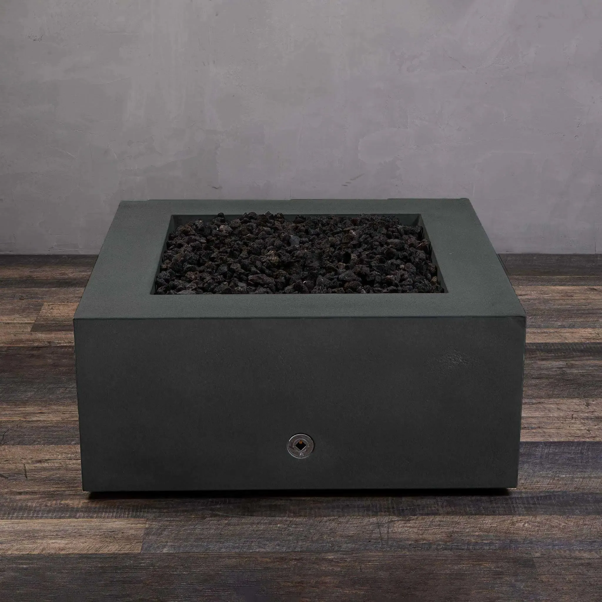 Gravity 36" W Graphite Square Concrete PowerGlow Electronic Ignition Natural Gas Fire Pit - SD-FP-GRAV-363616-GRPH-POWERGLOW-NG by Starfire Designs