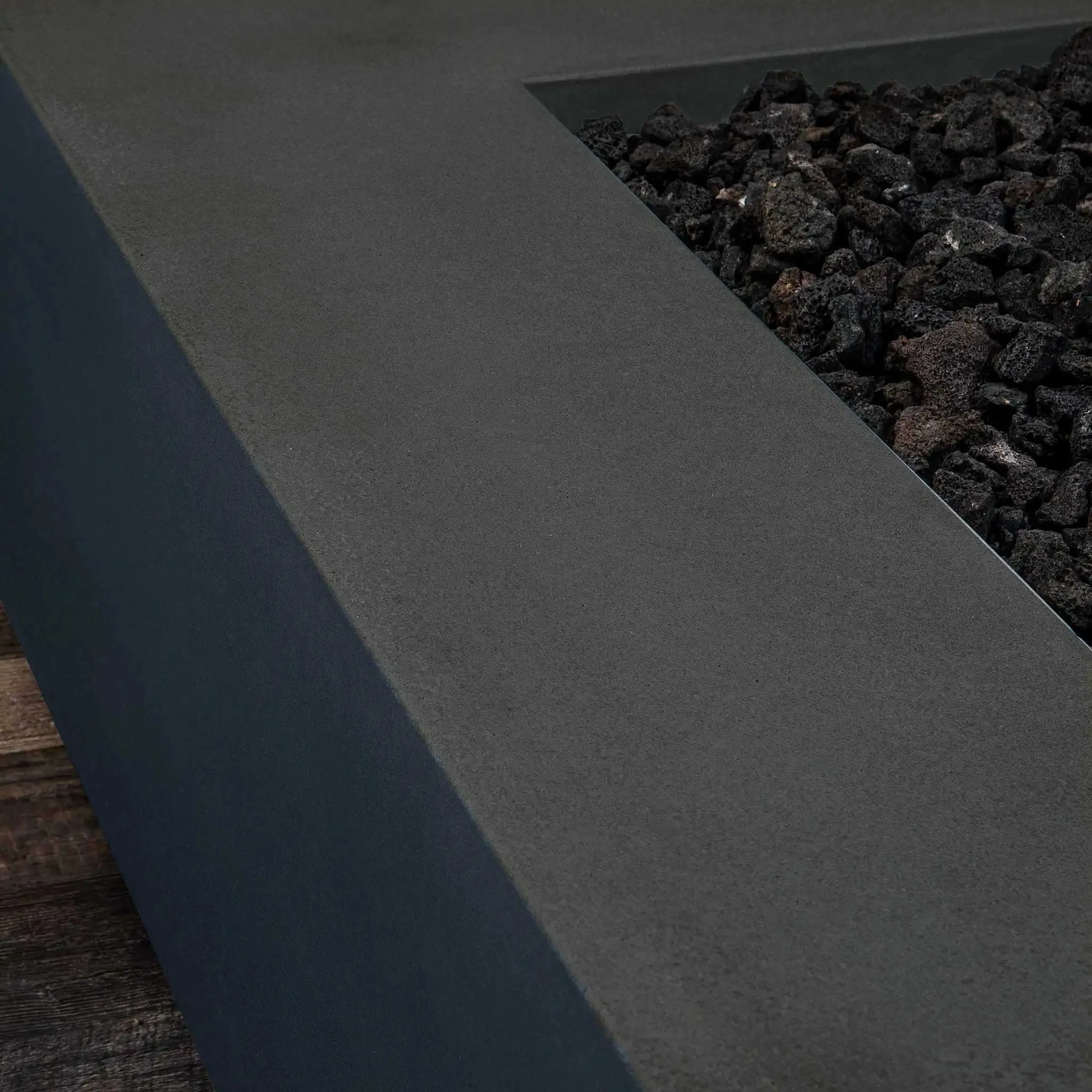 Gravity 36" W Graphite Square Concrete PowerGlow Electronic Ignition Natural Gas Fire Pit - SD-FP-GRAV-363616-GRPH-POWERGLOW-NG by Starfire Designs