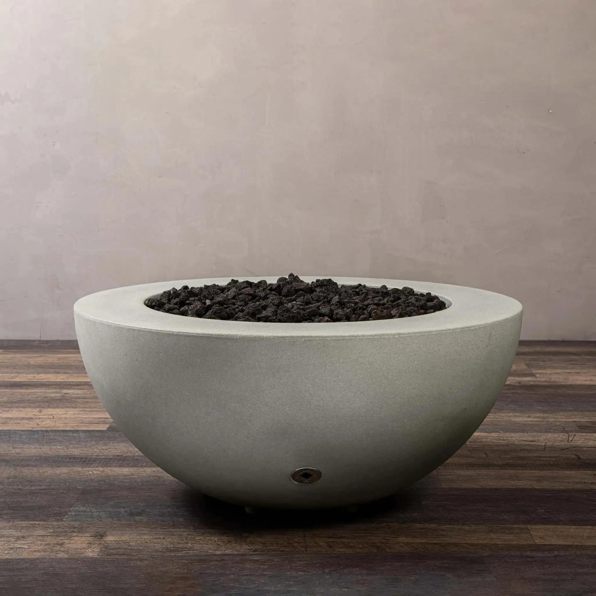 Gravity 36" W Natural Gray Round Concrete CSA Electronic Ignition High/Low Natural Gas Fire Pit - SD-FP-GRAV-3616-NATG-ELECCSAHL-NG by Starfire Designs