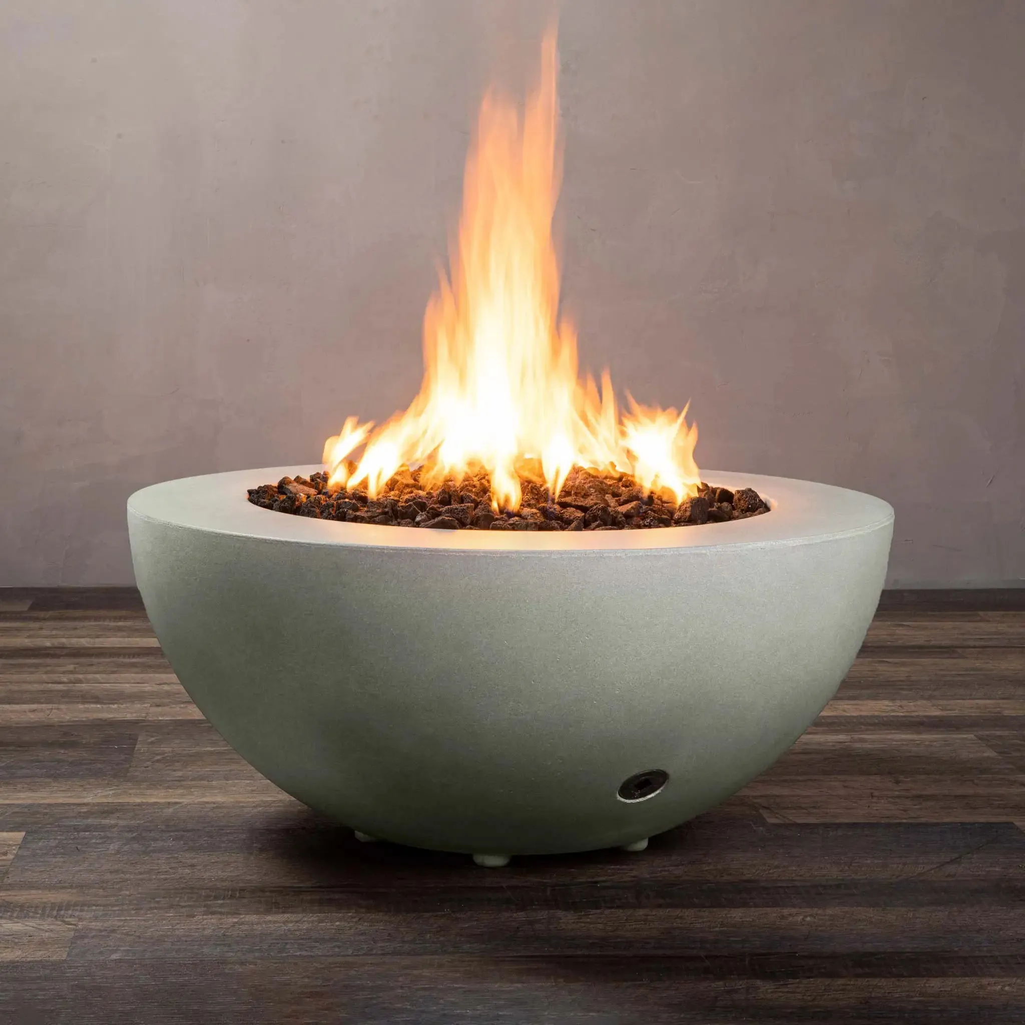 Gravity 36" W Natural Gray Round Concrete CSA Electronic Ignition High/Low Natural Gas Fire Pit - SD-FP-GRAV-3616-NATG-ELECCSAHL-NG by Starfire Designs