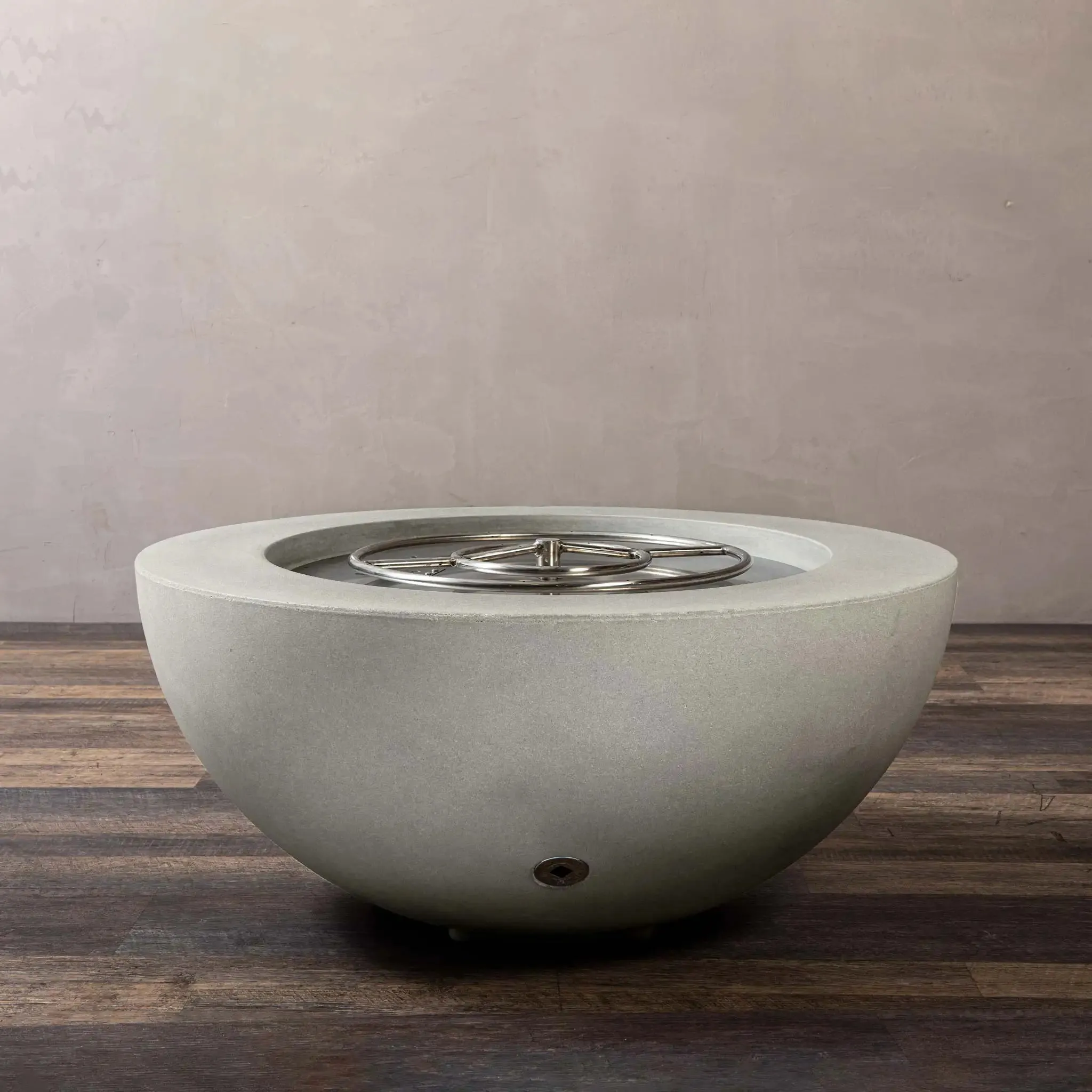 Gravity 36" W Natural Gray Round Concrete CSA Electronic Ignition High/Low Natural Gas Fire Pit - SD-FP-GRAV-3616-NATG-ELECCSAHL-NG by Starfire Designs