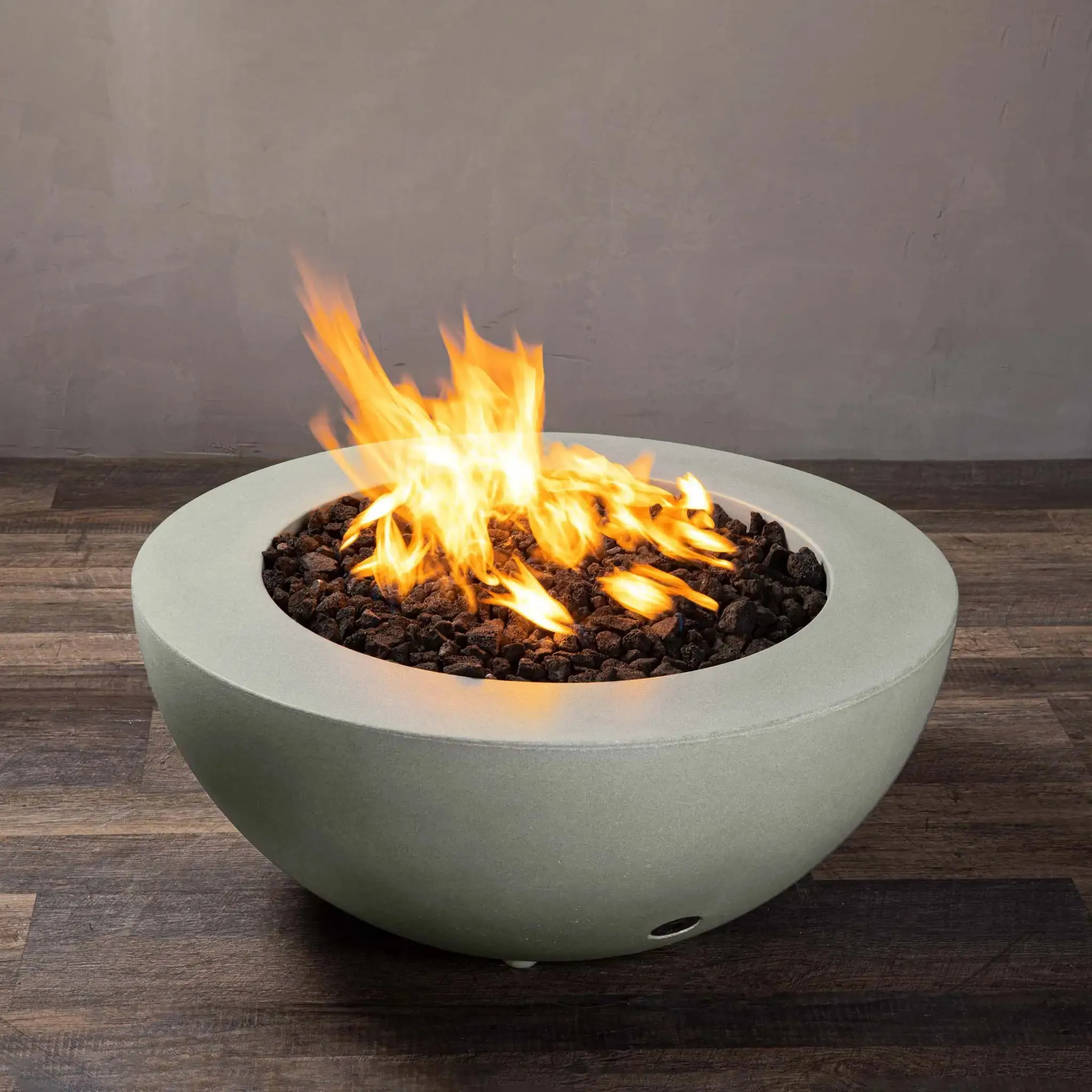Gravity 36" W Natural Gray Round Concrete CSA Electronic Ignition High/Low Natural Gas Fire Pit - SD-FP-GRAV-3616-NATG-ELECCSAHL-NG by Starfire Designs