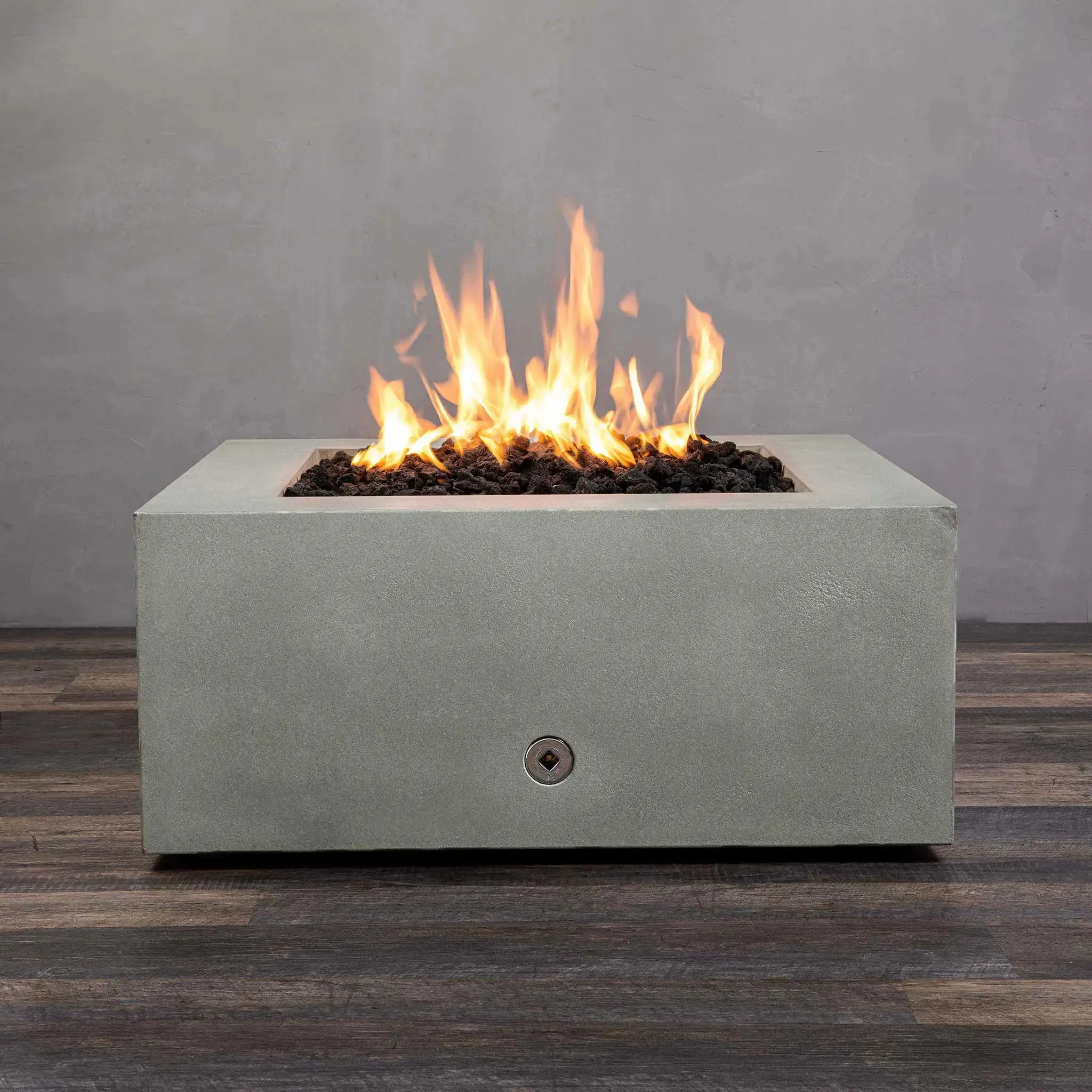 Gravity 36" W Natural Gray Square Concrete CSA Electronic Ignition High/Low Propane Gas Fire Pit - SD-FP-GRAV-363616-NATG-ELECCSAHL-LP by Starfire Designs