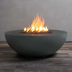 Gravity 45" W Graphite Round Concrete Match Lit Natural Gas Fire Pit - SD-FP-GRAV-4516-GRPH-ML by Starfire Designs