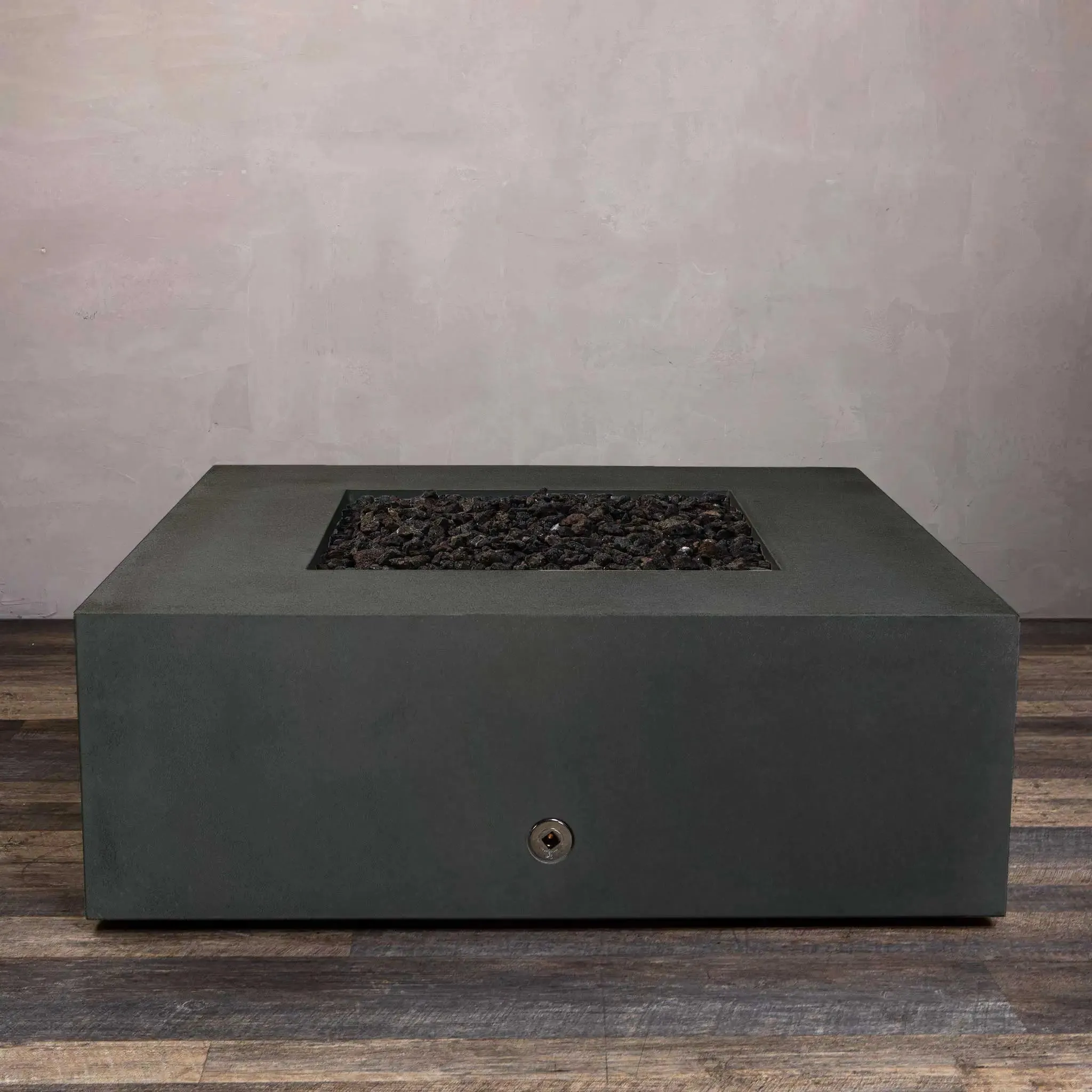 Gravity 45" W Graphite Square Concrete CSA Electronic Ignition On/Off Propane Gas Fire Pit - SD-FP-GRAV-454516-GRPH-ELECCSAOO-LP by Starfire Designs