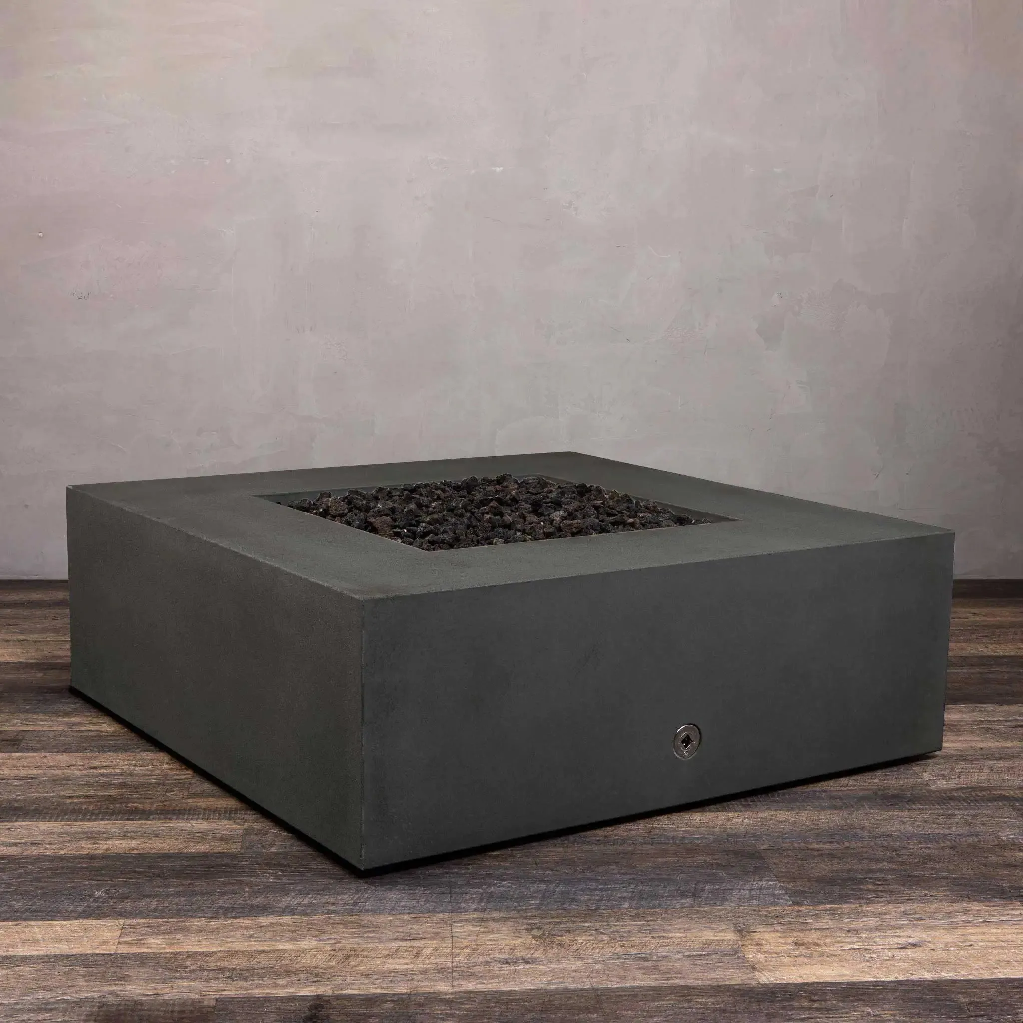 Gravity 45" W Graphite Square Concrete CSA Electronic Ignition On/Off Propane Gas Fire Pit - SD-FP-GRAV-454516-GRPH-ELECCSAOO-LP by Starfire Designs