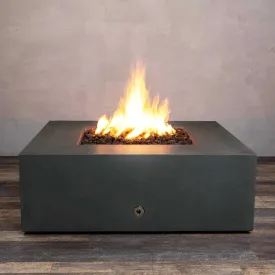 Gravity 45" W Graphite Square Concrete CSA Electronic Ignition On/Off Propane Gas Fire Pit - SD-FP-GRAV-454516-GRPH-ELECCSAOO-LP by Starfire Designs
