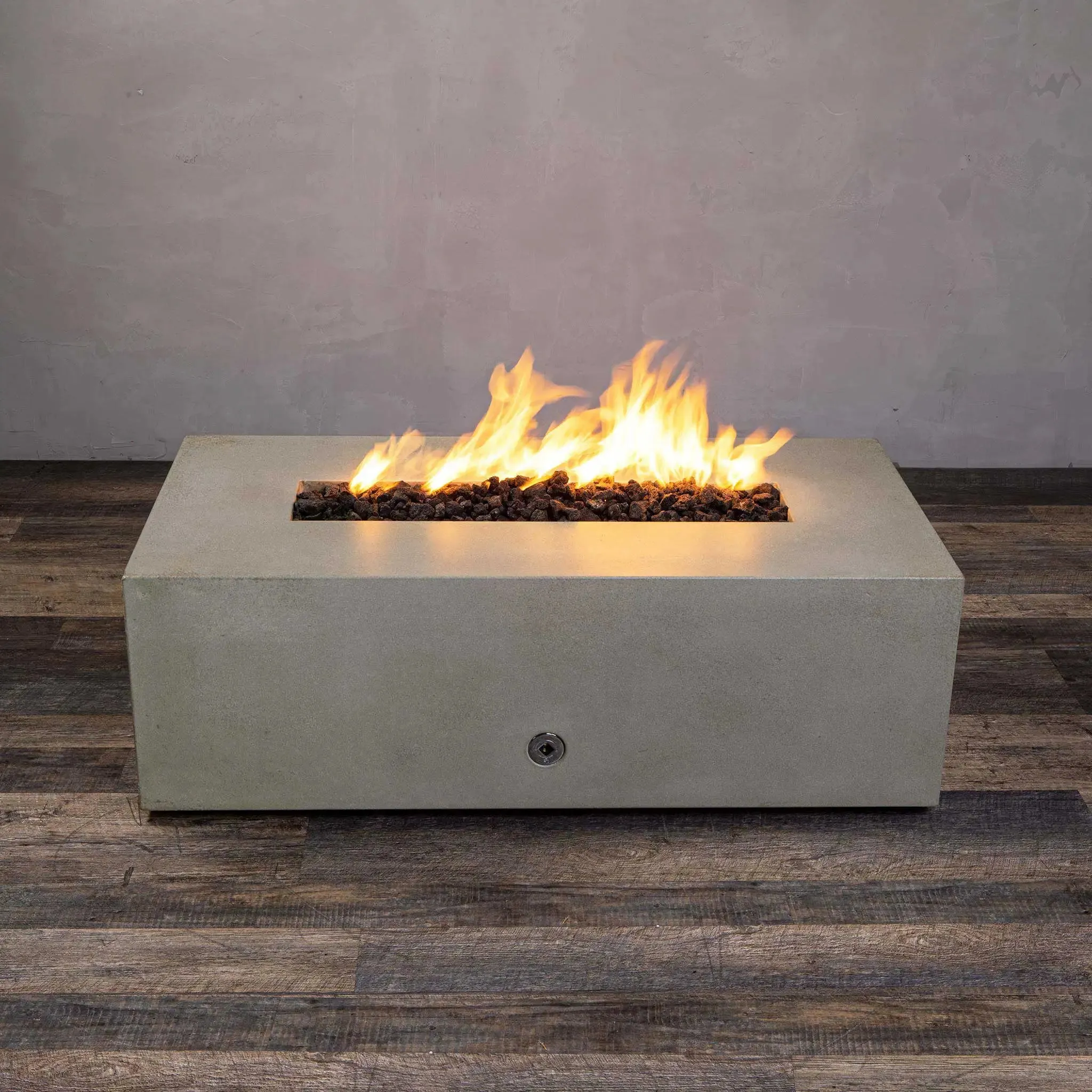 Gravity 48" W x 32" L Beige Rectangle Concrete CSA Electronic Ignition On/Off Propane Gas Fire Pit - SD-FP-GRAV-483216-BEIG-ELECCSAOO-LP by Starfire Designs