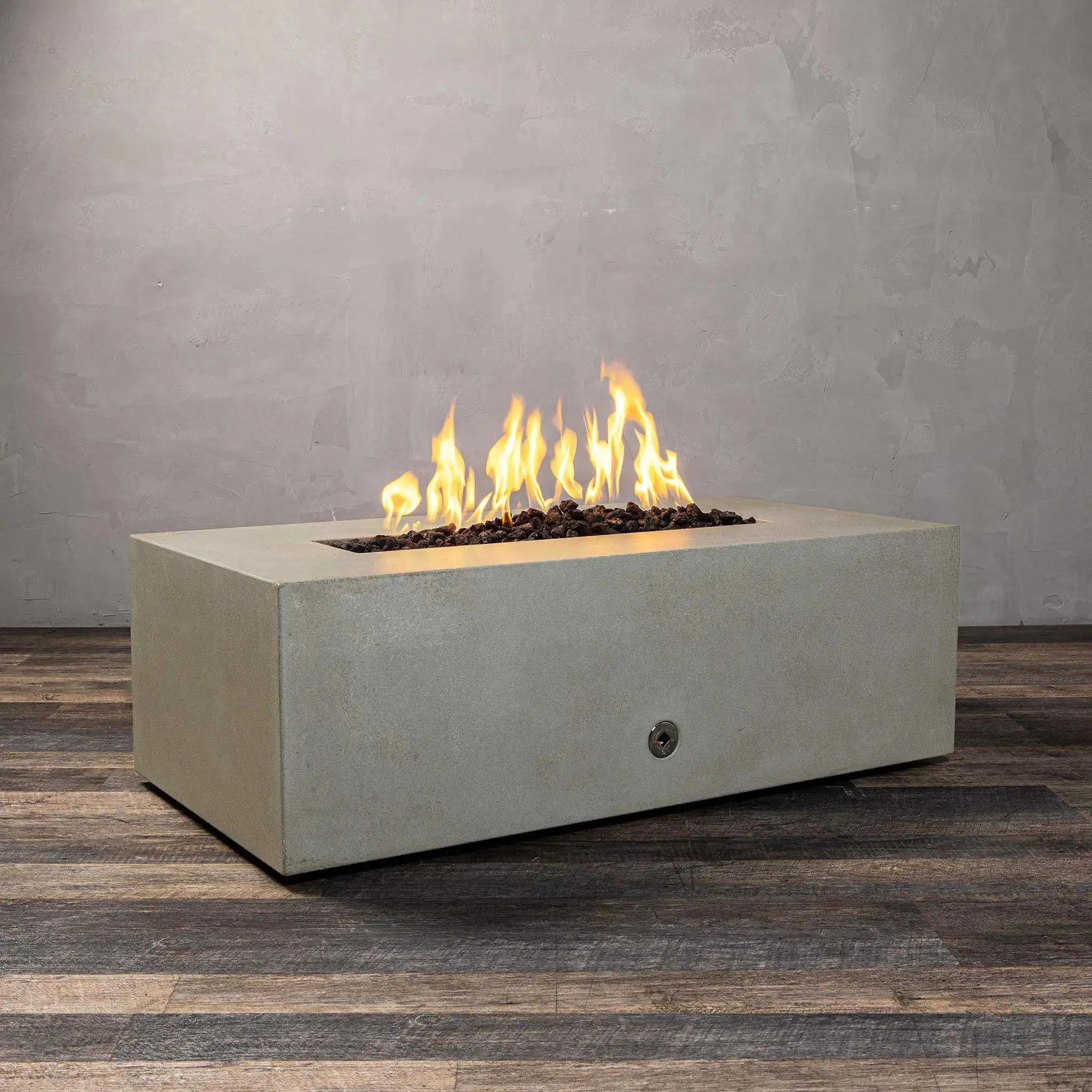 Gravity 48" W x 32" L Beige Rectangle Concrete CSA Electronic Ignition On/Off Propane Gas Fire Pit - SD-FP-GRAV-483216-BEIG-ELECCSAOO-LP by Starfire Designs