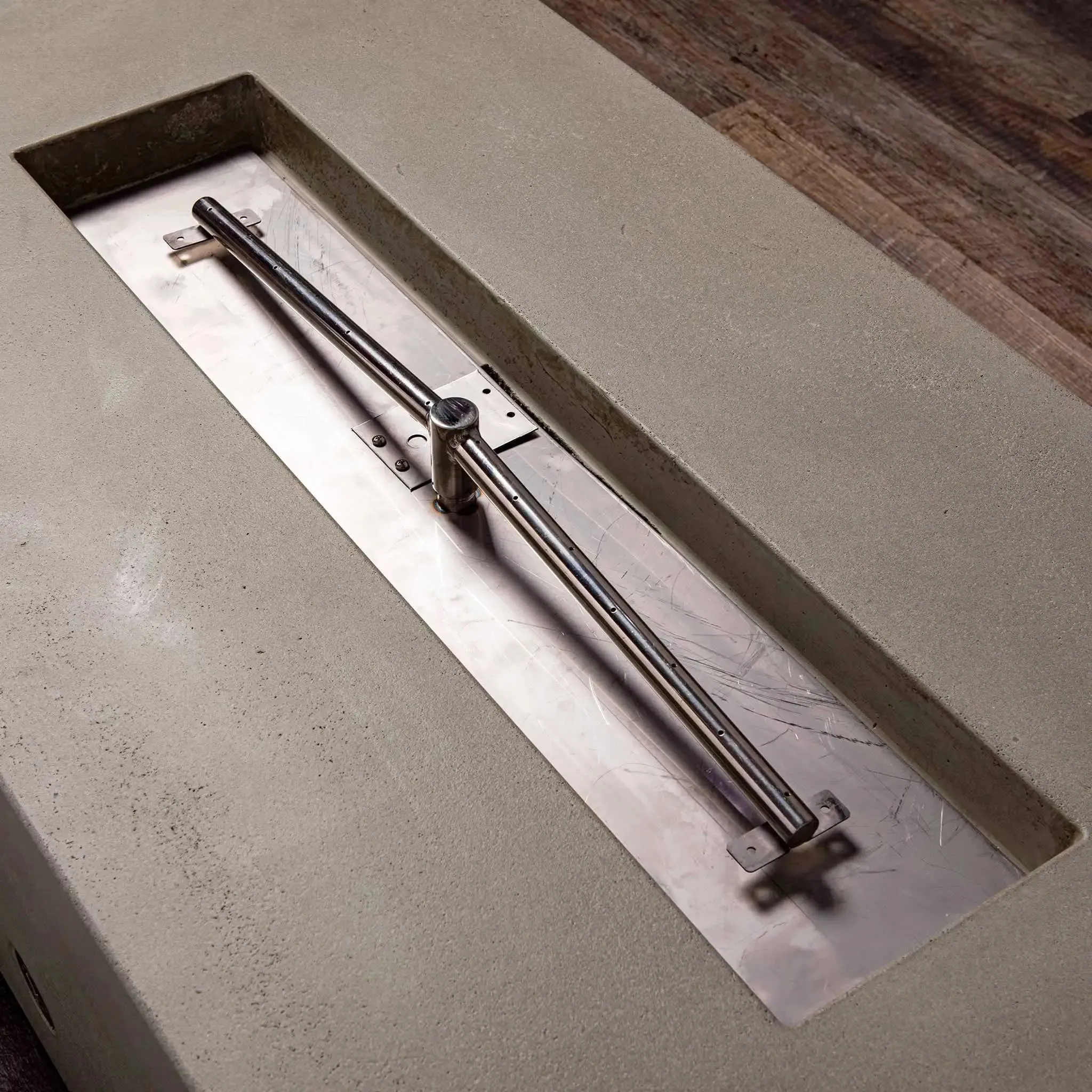 Gravity 48" W x 32" L Beige Rectangle Concrete CSA Electronic Ignition On/Off Propane Gas Fire Pit - SD-FP-GRAV-483216-BEIG-ELECCSAOO-LP by Starfire Designs
