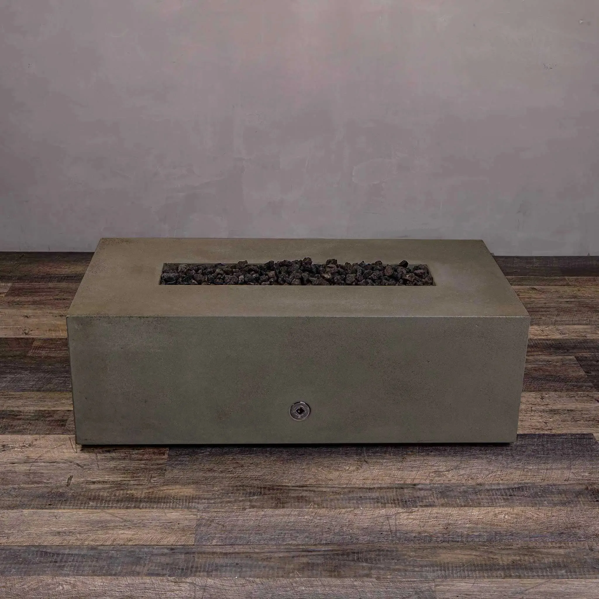 Gravity 48" W x 32" L Brown Rectangle Concrete PowerGlow Electronic Ignition Natural Gas Fire Pit - SD-FP-GRAV-483216-BRN-POWERGLOW-NG by Starfire Designs