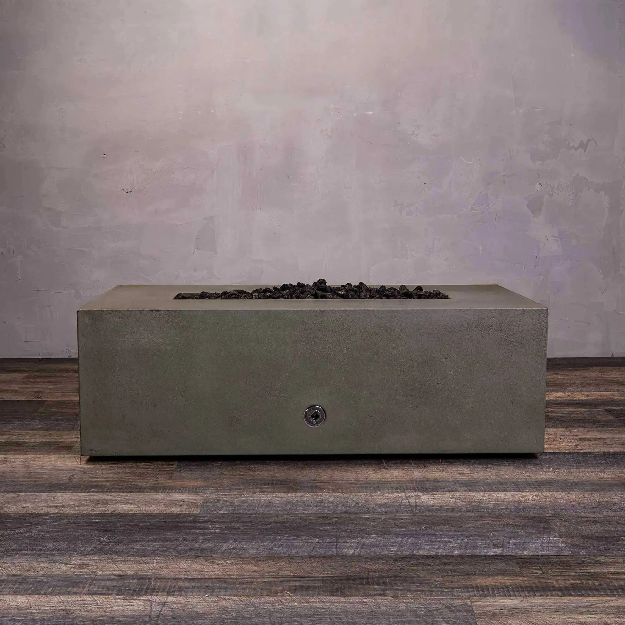 Gravity 48" W x 32" L Brown Rectangle Concrete PowerGlow Electronic Ignition Natural Gas Fire Pit - SD-FP-GRAV-483216-BRN-POWERGLOW-NG by Starfire Designs