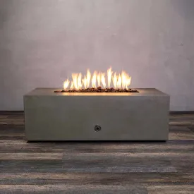 Gravity 48" W x 32" L Brown Rectangle Concrete PowerGlow Electronic Ignition Natural Gas Fire Pit - SD-FP-GRAV-483216-BRN-POWERGLOW-NG by Starfire Designs